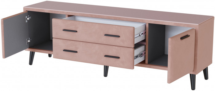 Тумба ТВ интерьерная 1,6 Пай пыльная роза/мдф пудра