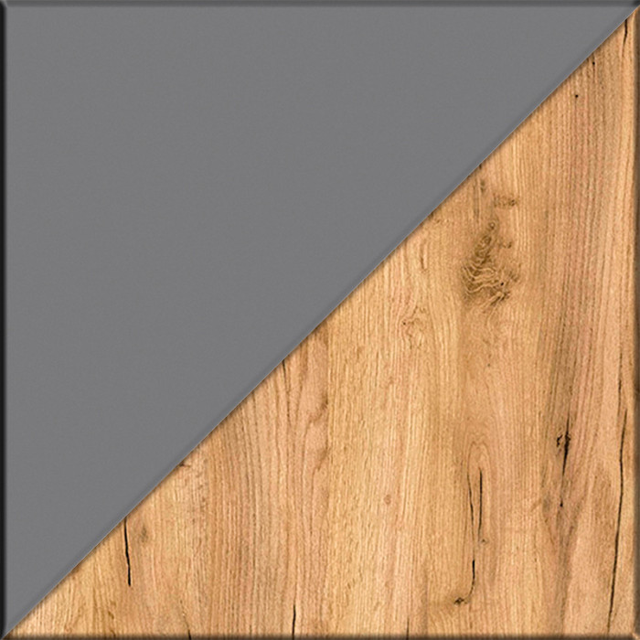 Остин 16.221 Комод + 15.12 Вешалка, цвет серый графит/дуб крафт золотой, ШхГхВ 120х41,9х210 см.