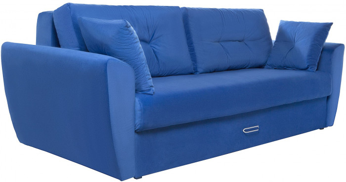 Диван-кровать Амстердам Люкс, 160х195, еврокнижка, пружинный блок, велюр, синий