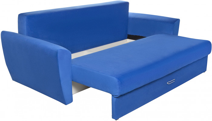 Диван-кровать Амстердам Люкс, 160х195, еврокнижка, пружинный блок, велюр, синий