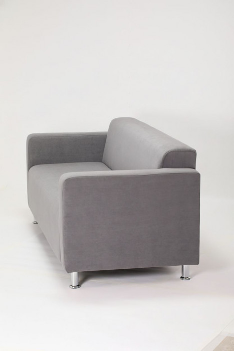 Диван прямой Томи, 160 см, велюр, серый графит