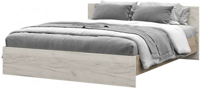 КР 558 Бася ЛДСП кровать 1600 дуб крафт серый/дуб крафт белый