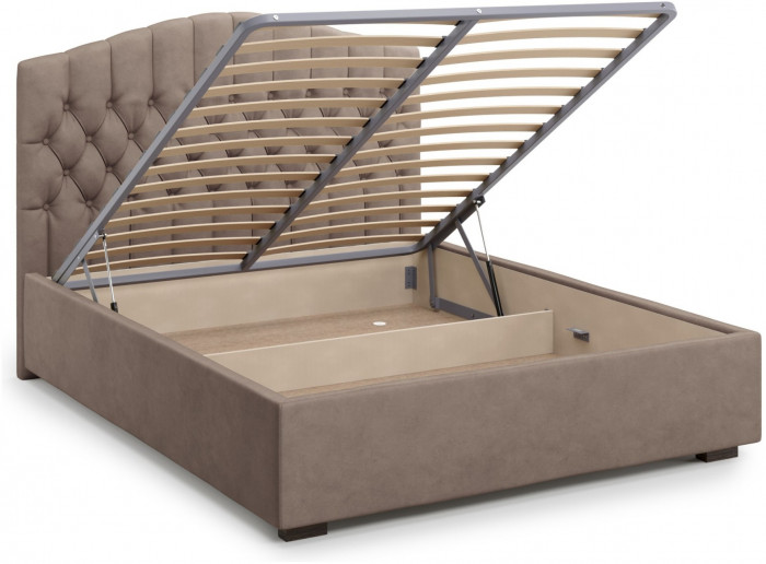 Кровать Lugano 160 с подъемным механизмом, Velutto 22