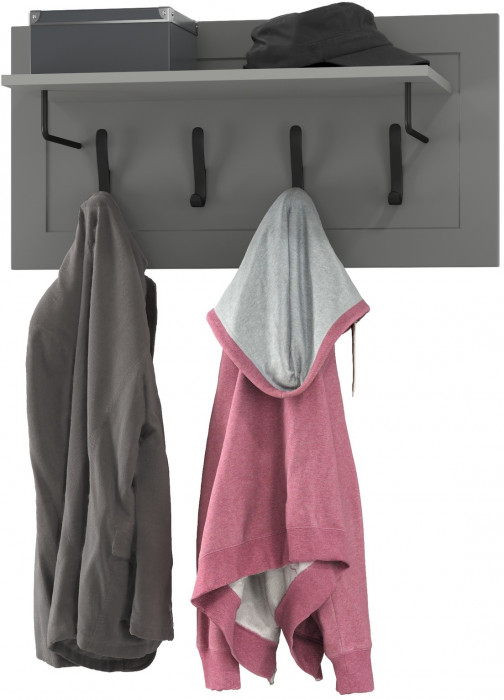 Остин 15.12 Вешалка, цвет серый графит, ШхГхВ 79,7х29,6х39,7 см.