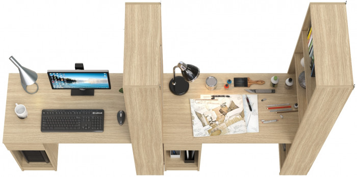 Лайт Шкаф комбинированный 10.01 + 10.01, цвет плэйн, ШхГхВ 230,6х58,2х179 см., универсальная сборка(обязательно крепление к стене)