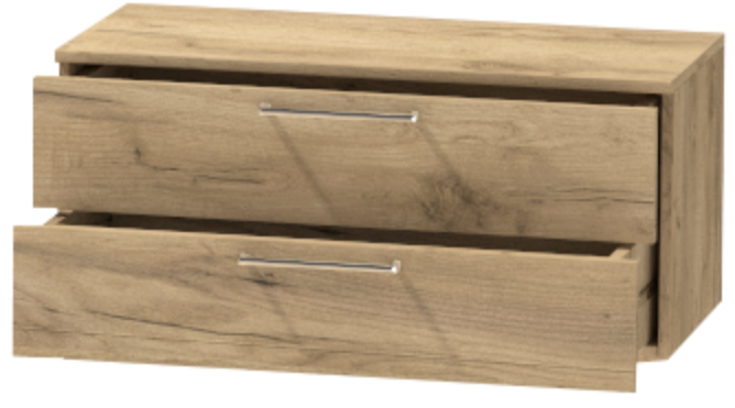 Тумба-5 прикроватная подвесная "Иннэс-7", Дуб крафт золотой