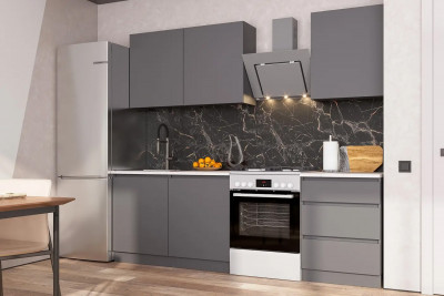 Кухня Айден 1,8, Графит серый