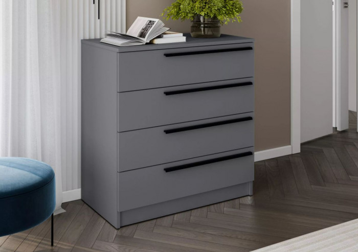 Комод Берген КМ-800 серый графит/серый графит