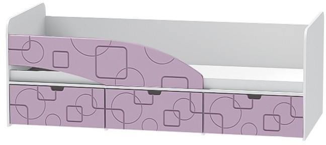 Детская кровать Бриз-3 80х190, квадрат (Шоколад/Ясень шимо светлый/правый)