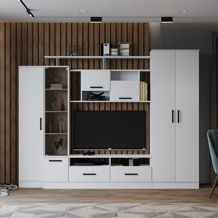 Гостиная Оскар-5 (2500*1920*450) белый