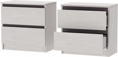 Кэт-1 Тумба 2-Ящика, Ясень анкор светлый/Графит