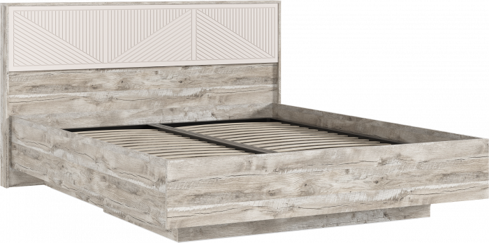 Сильвия Кровать парящая 1,6м (ортопед дерево) Кашемир/Дуб Юкон, Дуб Юкон