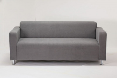 Диван прямой Томи, 200 см, велюр, серый графит