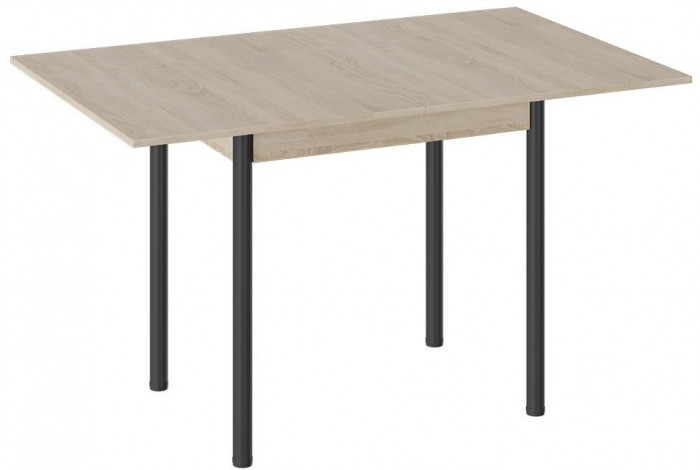 Родос Тип 2 стол с опорой d40 (Белый муар/Дуб Крафт золотой)