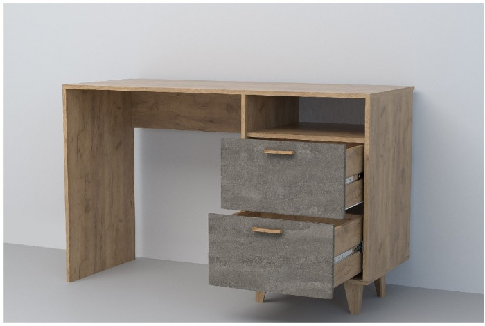 Эго Стол Ст-3 НГ (Глянец Белый/Дуб Крафт Золотой)