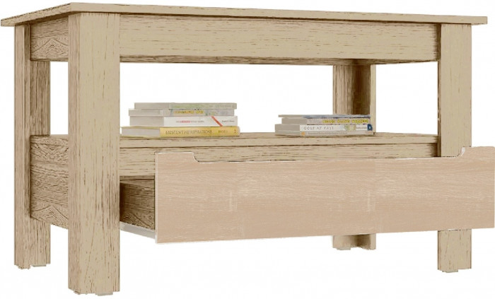 Стол журнальный МДФ (Венге / Белый глянец)