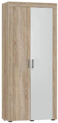 Ангара Шкаф 2-х створчатый (Сонома / Белый глянец)