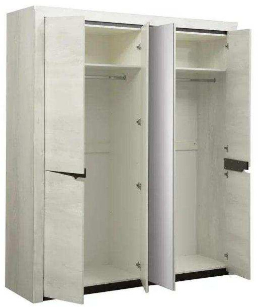33.01 Лючия 4-х дв. шкаф для одежды бетон пайн белый/венге