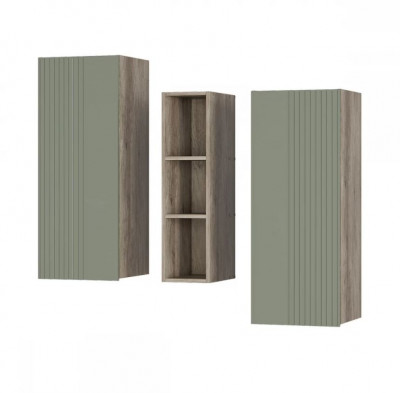 "Олива" ШКН-01 шкаф навесной Дуб каньон/MF12 Эвкалипт софт