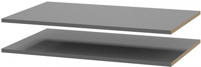 комплект полок Берген ПРО серый графит/серый графит