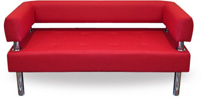 Диван Бизнес 100, экокожа, красный