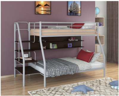 Двухъярусная кровать Толедо-1П (Серый)
