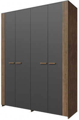 Шкаф для одежды 4-х дверный "Каен" - Дуб стирлинг/Антрацит