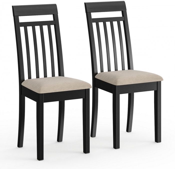 Два стула Мебель--24 Гольф-11 разборных, цвет венге, обивка ткань велюр капучино 25, ШхГхВ 40х40х100 см., от пола до верха сиденья 47 см.