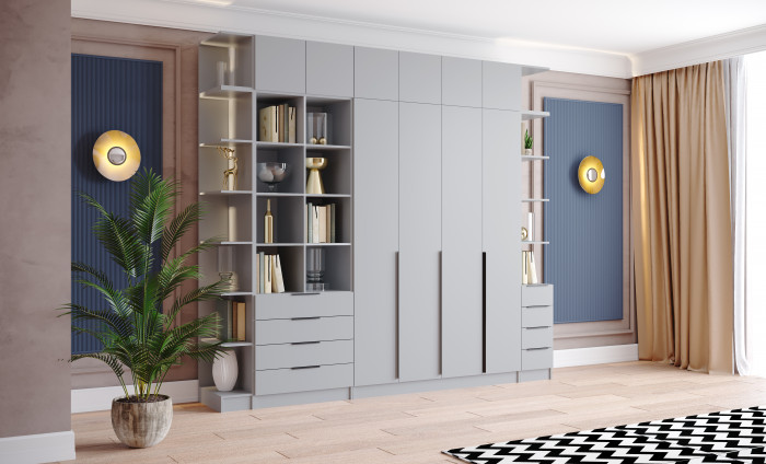 Шкаф Мадрид, композиция 14, Серый камень