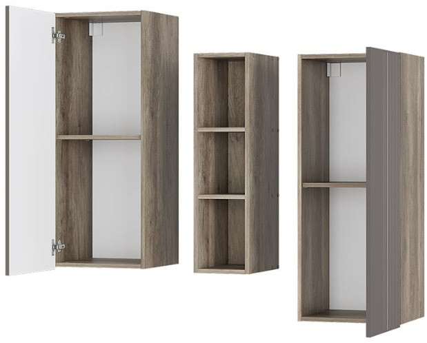 "Олива" ШКН-01 шкаф навесной Дуб каньон/MF14 Муссон софт