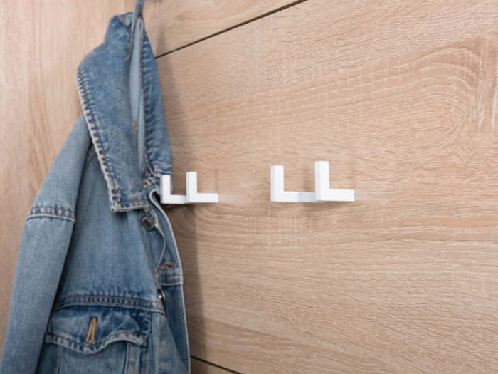 Куба Прихожая 6, обувница 13.113 + Вешалка 10.122, цвет дуб сонома/белый премиум, ШхГхВ 65х38,3х210,6 см.