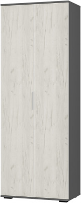 Шкаф "Плаза" ШК-04 Графит/Дуб крафт белый