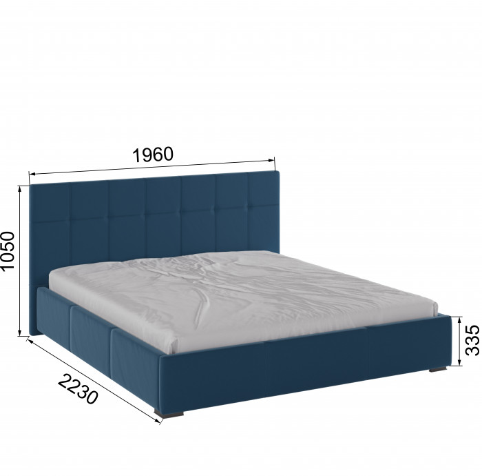 Рио Кровать интерьерная 180 атлантида квадрат, ортопед