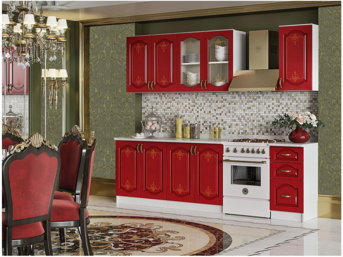 Кухня МДФ 2000 Версаль (Белый, Белый)