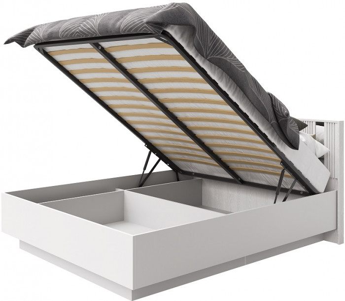 Кровать 160х200 "Харди" с подъемным механизмом - Латте/Ирландский ликер