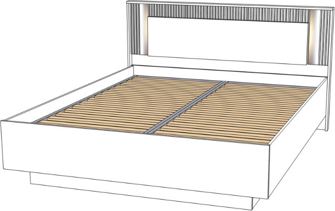 Кровать 160х200 "Харди" с подъемным механизмом - Латте/Ирландский ликер