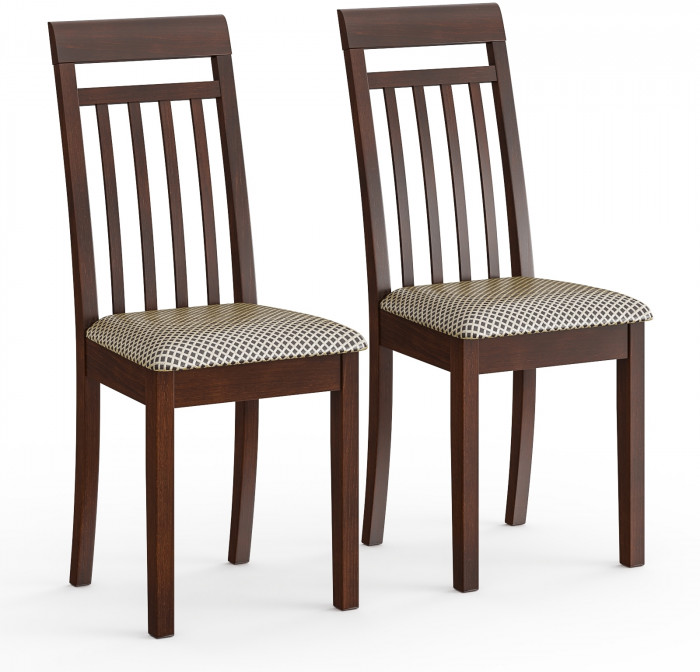Два стула Мебель--24 Гольф-11 разборных, цвет орех, обивка ткань руми 812/8, ШхГхВ 40х40х100 см., от пола до верха сиденья 47 см.