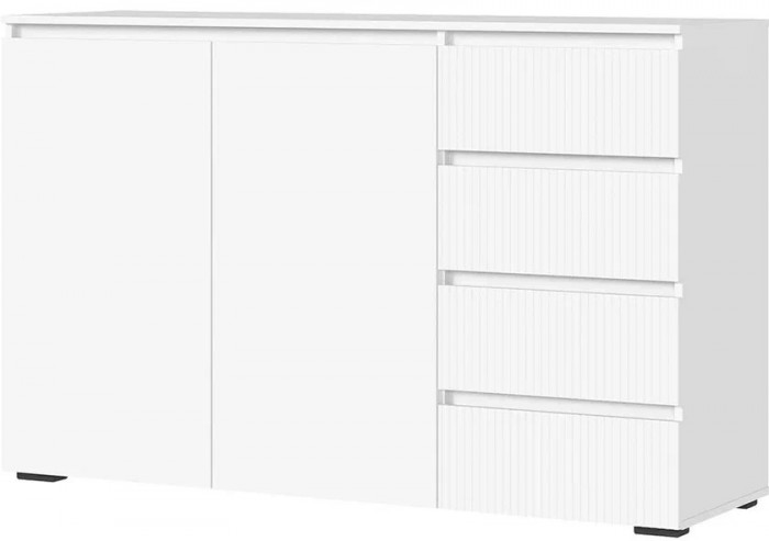 Хелен КМ 06 Комод 4 ящика (1502х958х460) белый супер, белый/белый