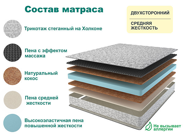 Матрас RELAX HARD 120х195