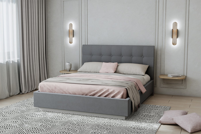 Кровать "Квадрат" арт.004 с настилом ЛДСП, 160х200 - Alysia 014