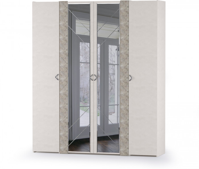 Амели Набор шкафов 3 08.49 + 13.133 + 08.49, цвет шёлковый камень/бетон чикаго беж, ШхГхВ 194,8х51,3х230 см.