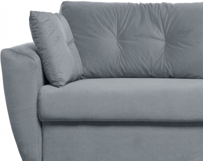 Диван-кровать Амстердам Люкс, 150х195, еврокнижка, независимый пружинный блок, велюр, серый