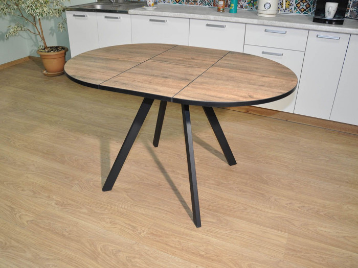 Обеденная группа Нарди / Стул Х 4 шт. / Дуб Веллингтон/черный / бид 43