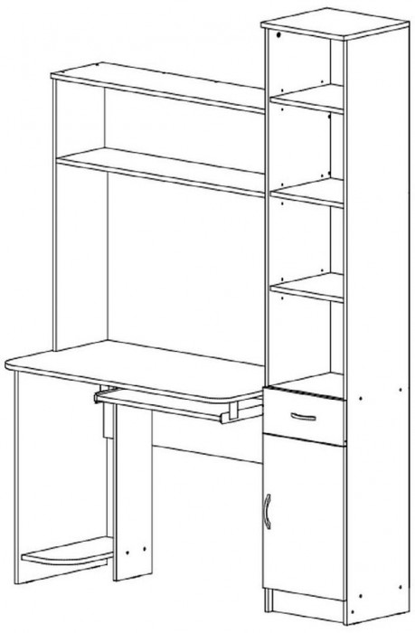 Интел-2 стол компьютерный Бодега светлый