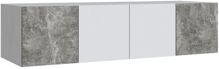 Шкаф Мадрид, композиция 18, Белый/Ателье светлое