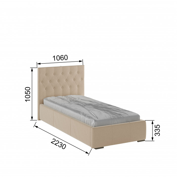 Октавия Кровать интерьерная 900 бежевый ромб, ПМ
