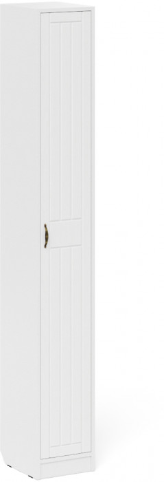 Прихожая П-6 Компоновка № 19, цвет белая шагрень/фасады МДФ белое дерево фрезеровка прованс, ШхГхВ 90х35х210 см., универсальная сборка