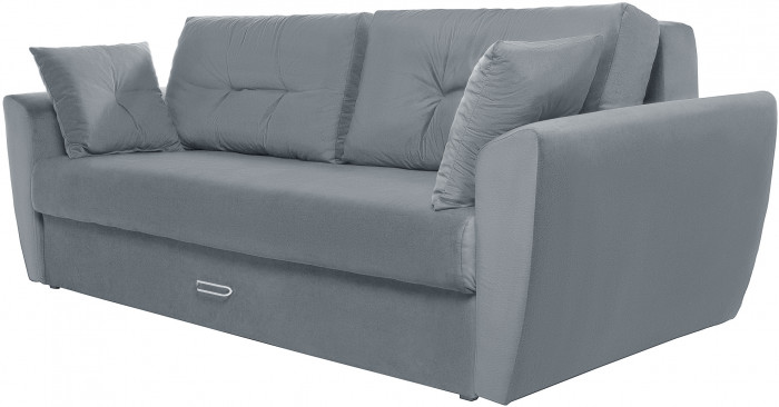 Диван-кровать Амстердам Люкс, 160х195, еврокнижка, пружинный блок, велюр, серый