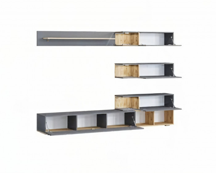 Чикаго ЛДСП Гостиная, Дуб крафт золотой/Графит