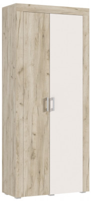 Шкаф 2-х створчатый Ангара, Крафт серый/Кашемир